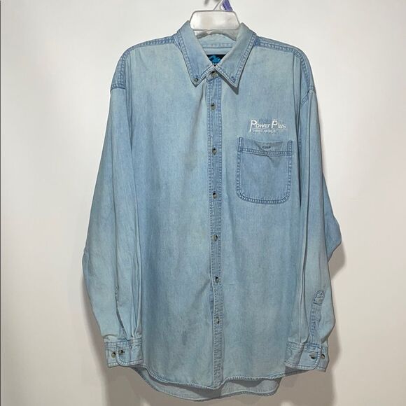 Power Plus Embroidered Denim Shirt - Picture 1 of 9